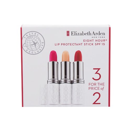Elizabeth Arden Eight Hour Cream Lip Protectant Stick SPF 15 rinkinys - Trio atspalvių lūpų balzamai 11g
