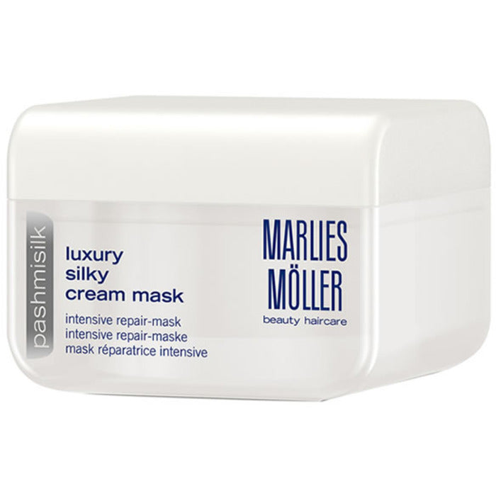 The Marlies Mller Luxury Care Silky Creaam mask is a strengthening mask that gives the hair a softness and glamour.