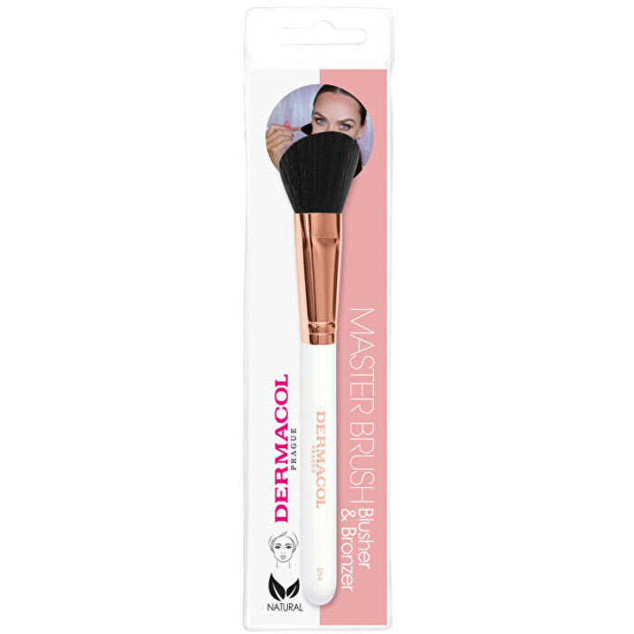 Demacol Rose Gold D54 brush - cosmetic brush for blushes and bronzes with tray