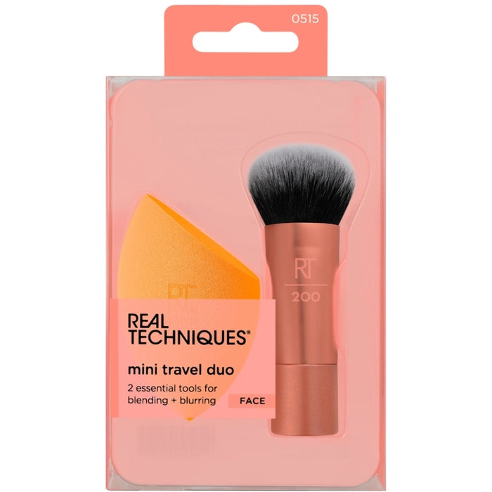 „Real Techniques Mini Travel Duo“ – mini šepetėlių ir kempinės rinkinys