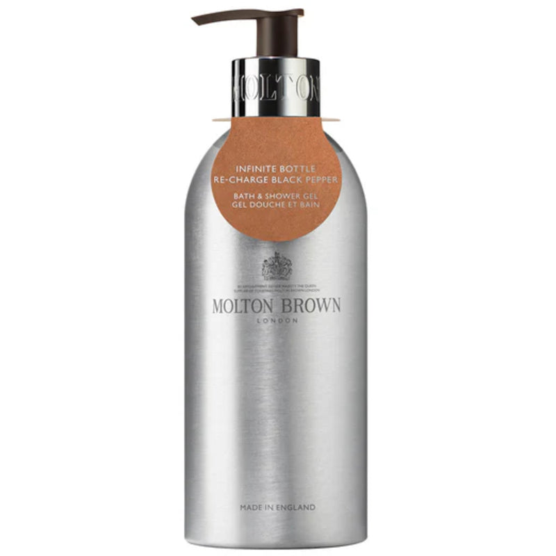 Molton Brown Re Charge Black Pepper Infinite buteliukas – vonios ir dušo želė