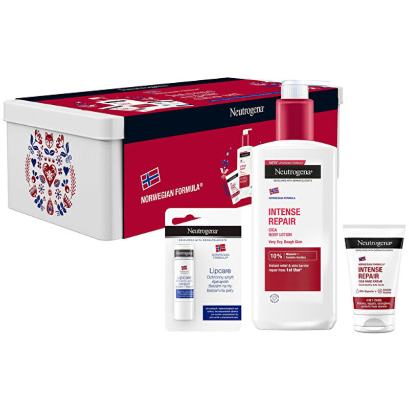 „Neutrogena Intense Repair Cica Care Set“ – regeneruojamosios priežiūros dovanų rinkinys