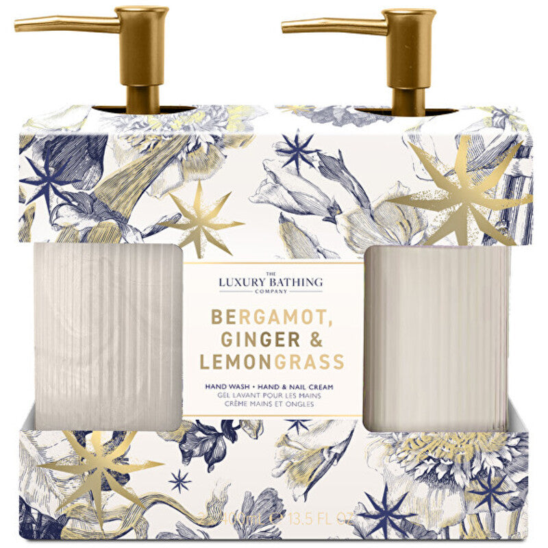 The Luxury Bathing Company's hand care gift set in a box (bergamot, ginger and lemongrass)