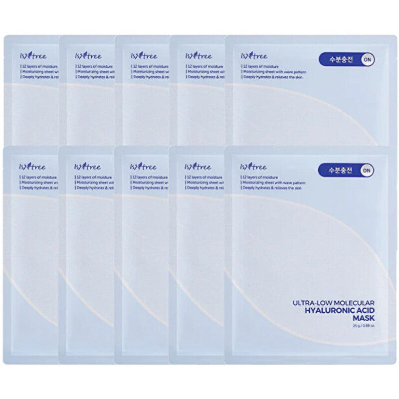 Isntree ultra-small molecular hyaluronic acid masks a set of irrigated sheet masks