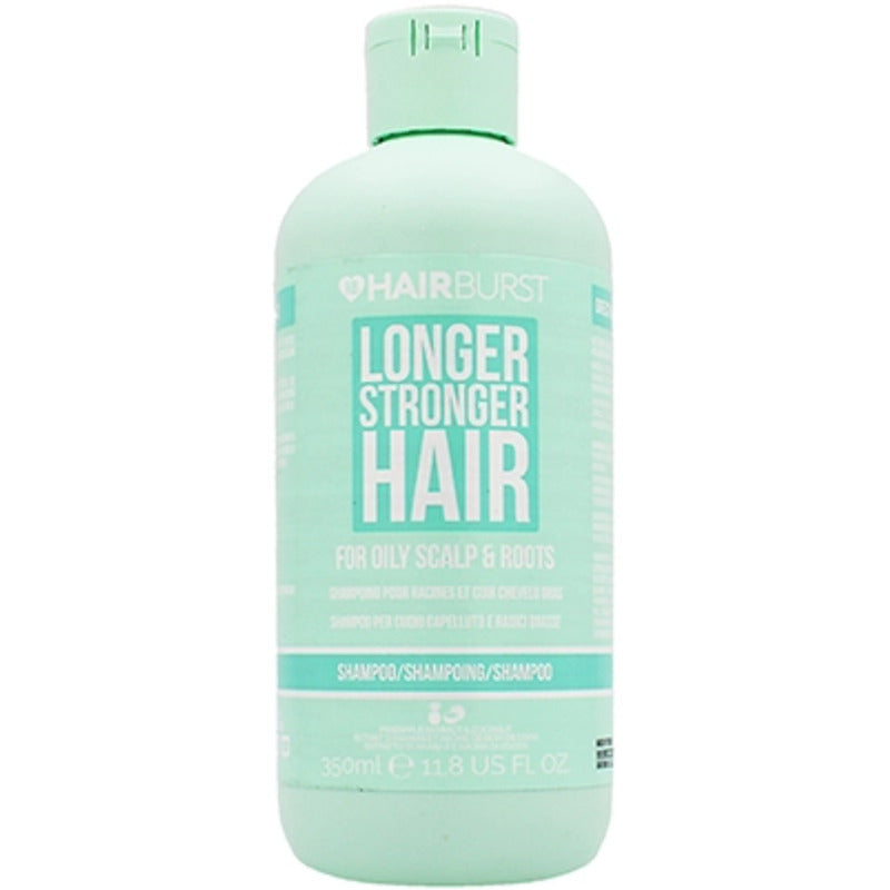 „Hairburst Longer Stronger Hair Oily Scalp & Roots“ šampūnas riebiems plaukams – valomasis šampūnas riebiems plaukams.