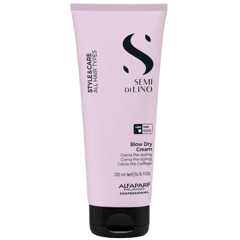 Alfaparf Milano Semi Di Lino Style & Care Blow Dry kremas - formavimo kremas plaukams formuoti karštyje