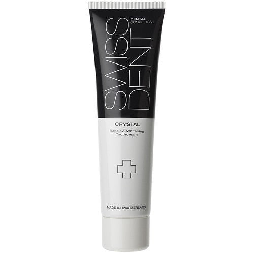 Swissdent „Crystal Repair and Whitening“ dantų pasta – atkuriamoji ir balinamoji dantų pasta