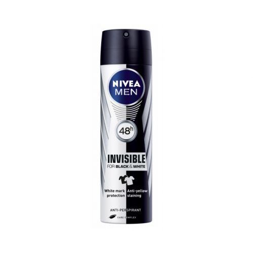 „Nivea Invisible For Black & White Power“ antiperspirantas – vyrams skirtas antiperspirantas su purškikliu
