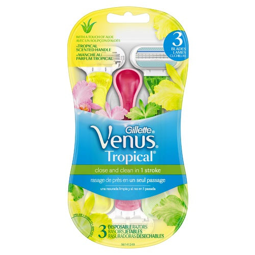 Vienkartiniai moteriški skustuvai „Gillette Venus Tropical“, 3 vnt.