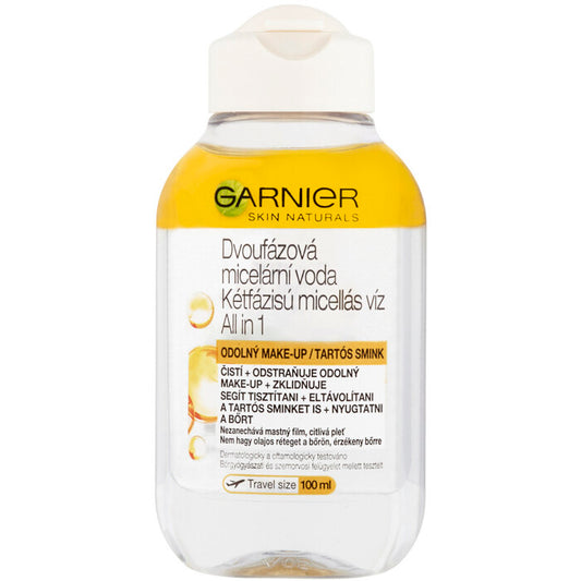 GARNIER Dvifazis micelinis viruo, atsparus makiažui, „Skin Active“ (micelinis valomasis viruo aliejuje)