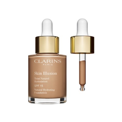 Clarins Natūralus drėkinamasis makiažo pagrindas „Skin Illusion SPF 15“ 30 ml