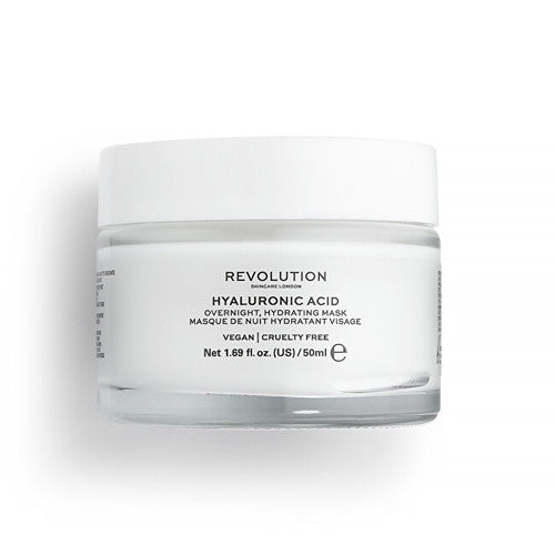 „Revolution Skincare“ hialurono rūgšties naktinė drėkinamoji veido kaukė