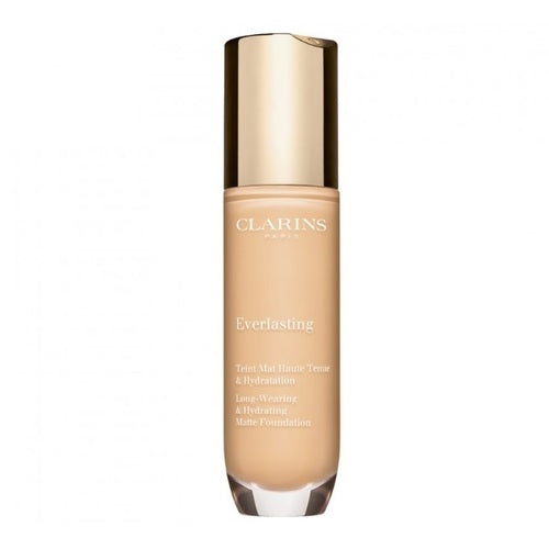 „Clarins Everlasting Long-Wearing & Hydrating Matte Foundation“ – ilgai išliekantis drėkinamasis makiažo pagrindas su matiniu efektu, 30 ml