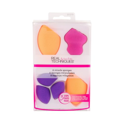 Real Techniques Sponges Mini Brush Trio (6 vnt) - Kempinėlės tiksliam makiažo užtepimui