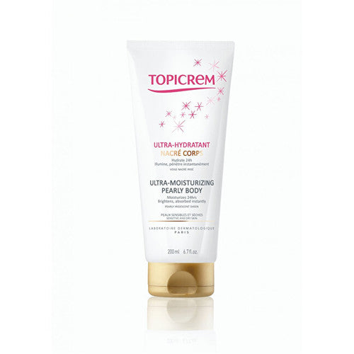 Topicrem Ultra Moisturizing Pearly Body – drėkinamasis perlinis kūno losjonas