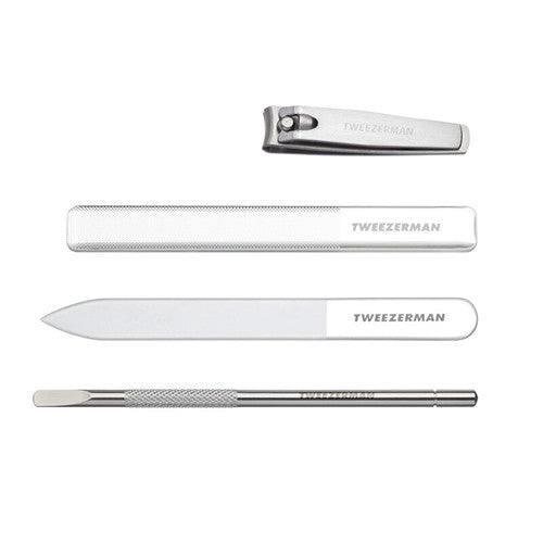 Tweezerman Glass Manicure Set – manikiūro rinkinys su stiklinėmis dildėmis