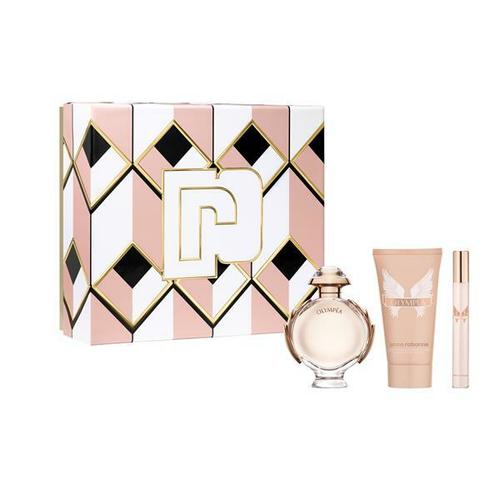 Paco Rabanne Olympea dovanų rinkinys EDP 50 ml, kūno losjonas 75 ml ir mini EDP 10 ml