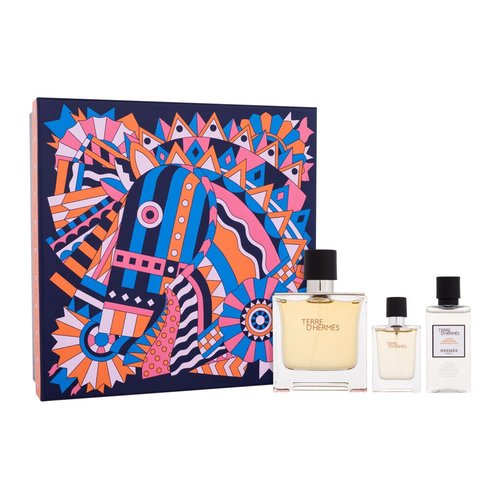 Hermes Terre d´Hermes Dárková sada parfum 75 ml, balzám po holení 40 ml a miniaturka 12,5 ml