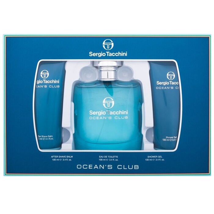 Sergio Tacchini Ocean's Club Gift set EDT 100 ml, shower gel 100 ml and After Shave Balsam 100 ml