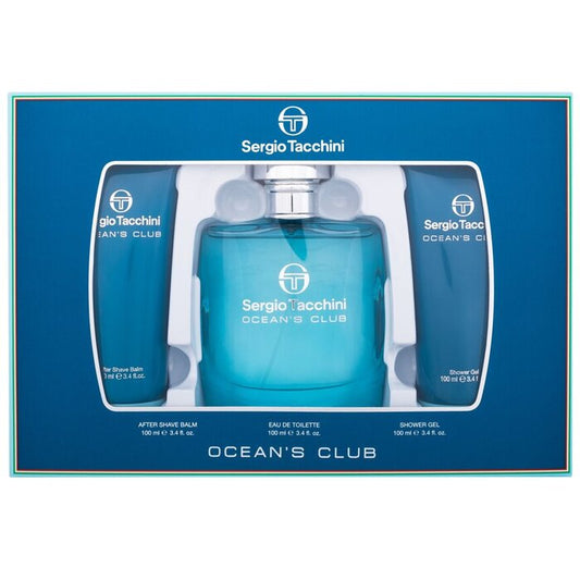 Sergio Tacchini Ocean's Club Gift set EDT 100 ml, shower gel 100 ml and After Shave Balsam 100 ml