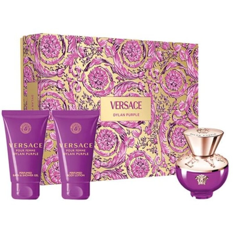 Versace Dylan Purple pour Femme dovanų rinkinys EDP 50 ml, kūno losjonas 50 ml ir dušo gelis 50 ml
