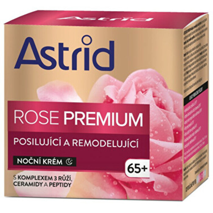 Astrid „Rose Premium“ naktinis kremas (65+)