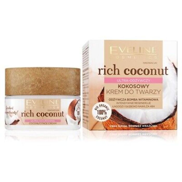 „Eveline Cosmetics Rich Coconut“ itin maitinamasis veido kremas