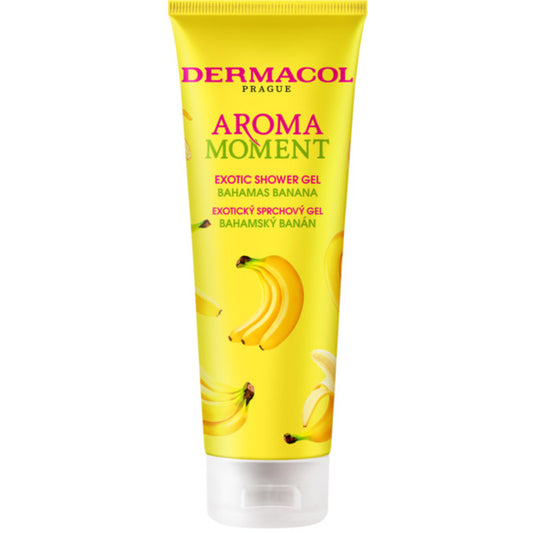 Dermacol Bahamas Banana dovanų rinkinys Bahamas Banana dušo želė 250 ml ir Bahamas Banana kūno šveitiklis 200 g