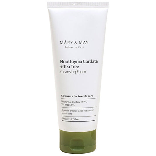 MARY & MAY Houttuynia Cordata + arbatmedžio valomosios putos – valomosios putos probleminei odai
