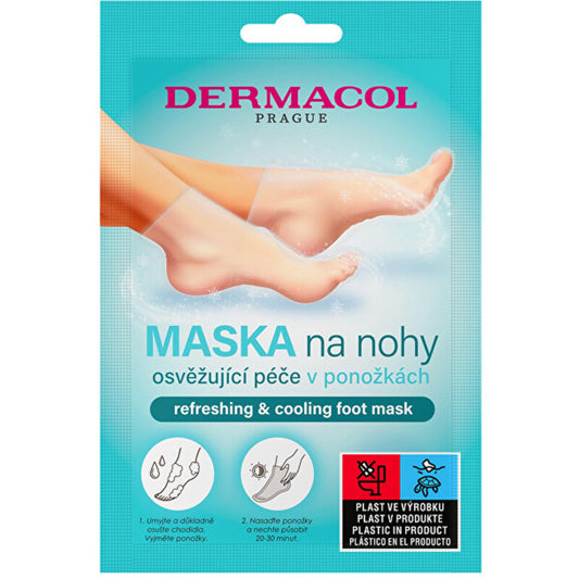 „Dermacol Foot Mask“ – gaivinanti pėdų kaukė kojinėse.