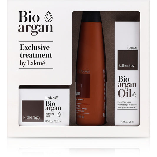 Lakmé K.Therapy Bio Argan Consumer Set – rinkinys plaukams švelnumo ir žvilgesio