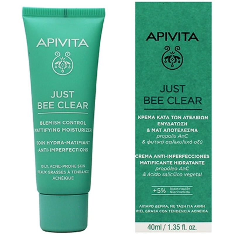 Apivita Just Bee Clear Moisturizing Face Cream with niacinamide