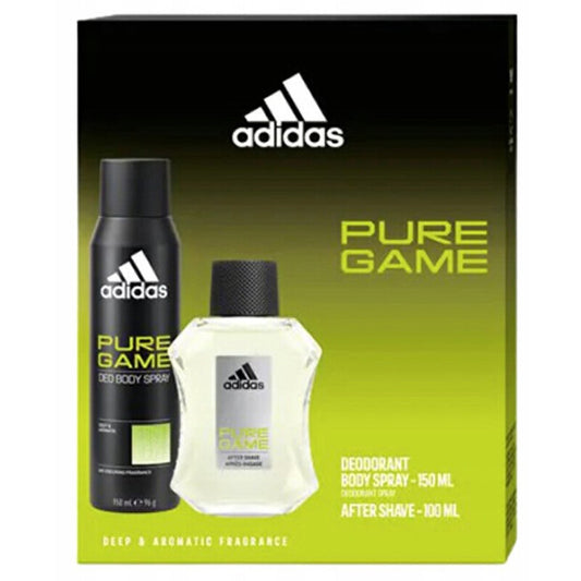 Adidas „Pure Game“ dovanų rinkinys po skutimosi (100 ml) ir dezodorantas (150 ml)