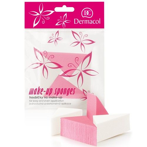 Dermacol makeup sponges sponge for makeup lubrication, 4 triangle-shaped.